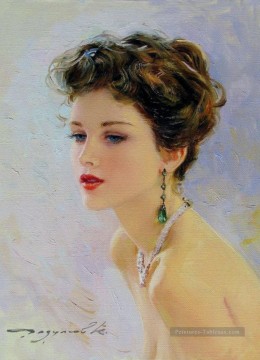 Belle femme KR 073 Impressionist Peinture à l'huile
